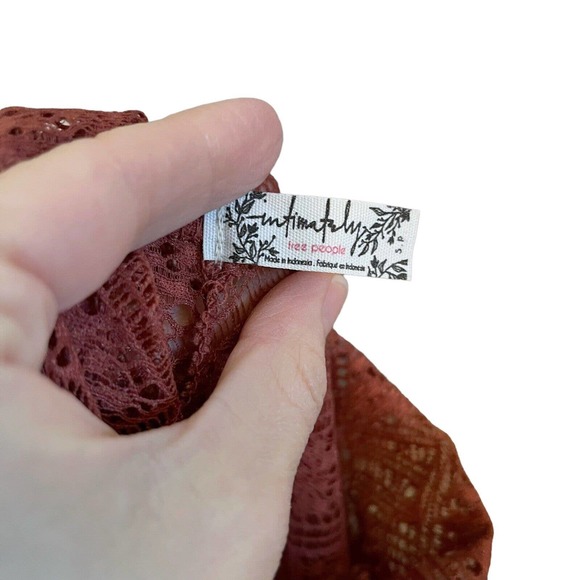 Free People Intimately Sweet Memories Lace Turtleneck Top Sheer Tribeca - Picture 5 of 6